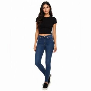 PrAna Skinny Jeans Women 6 Blue Stretch Denim Mid Rise